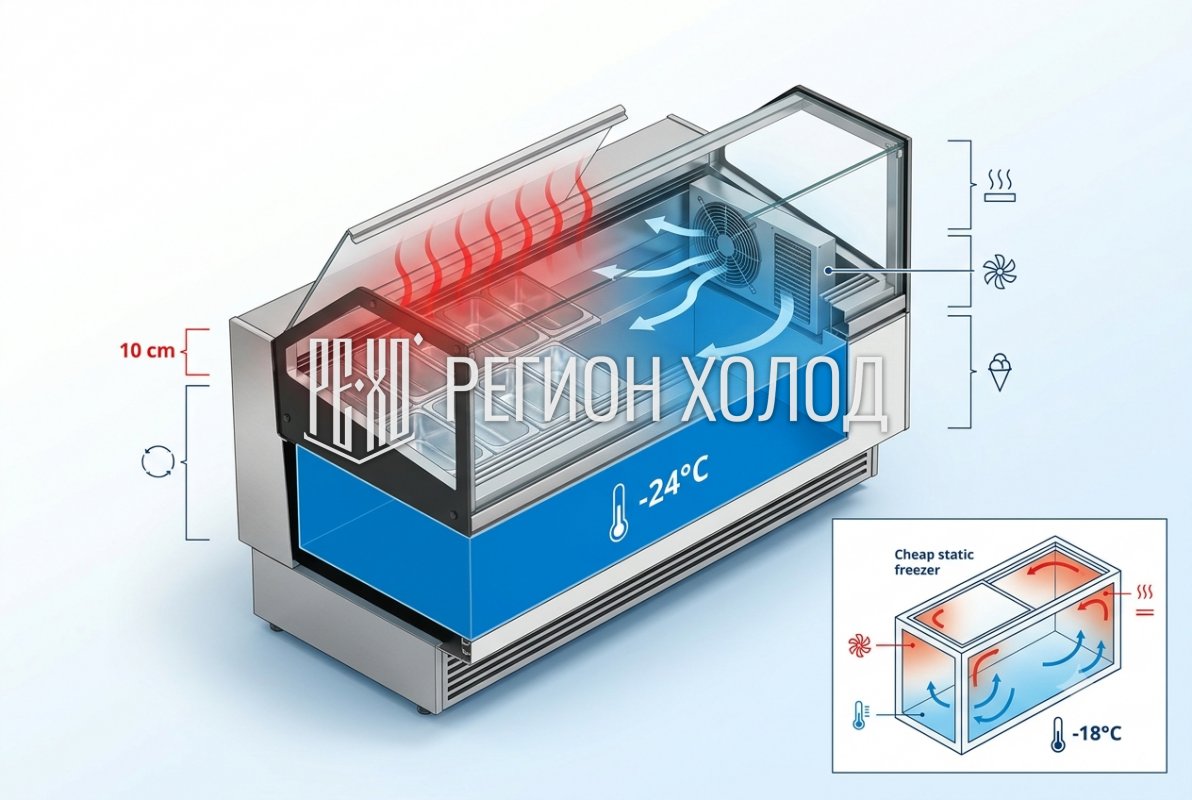 Морозильные бонеты для мороженого: почему -24°C — это не просто настройка, а стратегия успеха