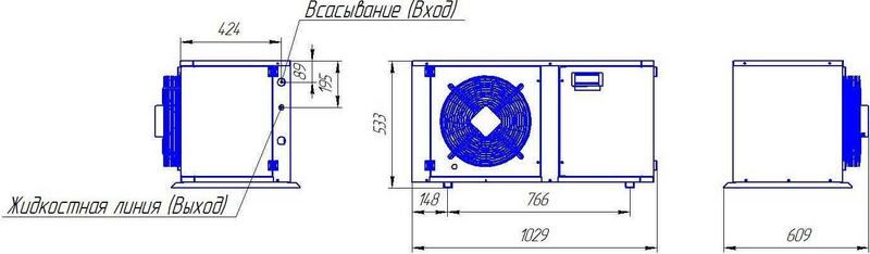 Компрессорно-конденсаторный блок Intercold ККБМ-TAG2516