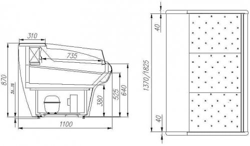 Витрина холодильная Carboma G110 SP 2,0-2 (ВХСл-2,0 G110) (статика)