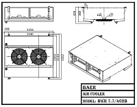 Воздухоохладитель двухпоточный Baer BWH 7.7/402B